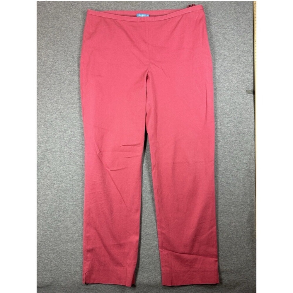 J McLaughlin Coral Pink Womens Ankle Slim Stretch Side Zip Pants, 6